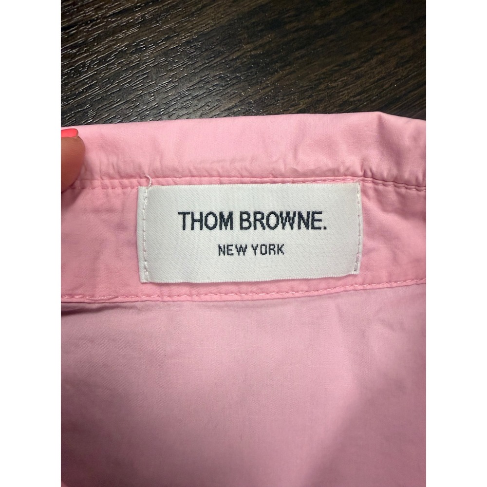 Thom Browne New York Pink 4-Bar Button-Down Shirt - Picture 3 of 3